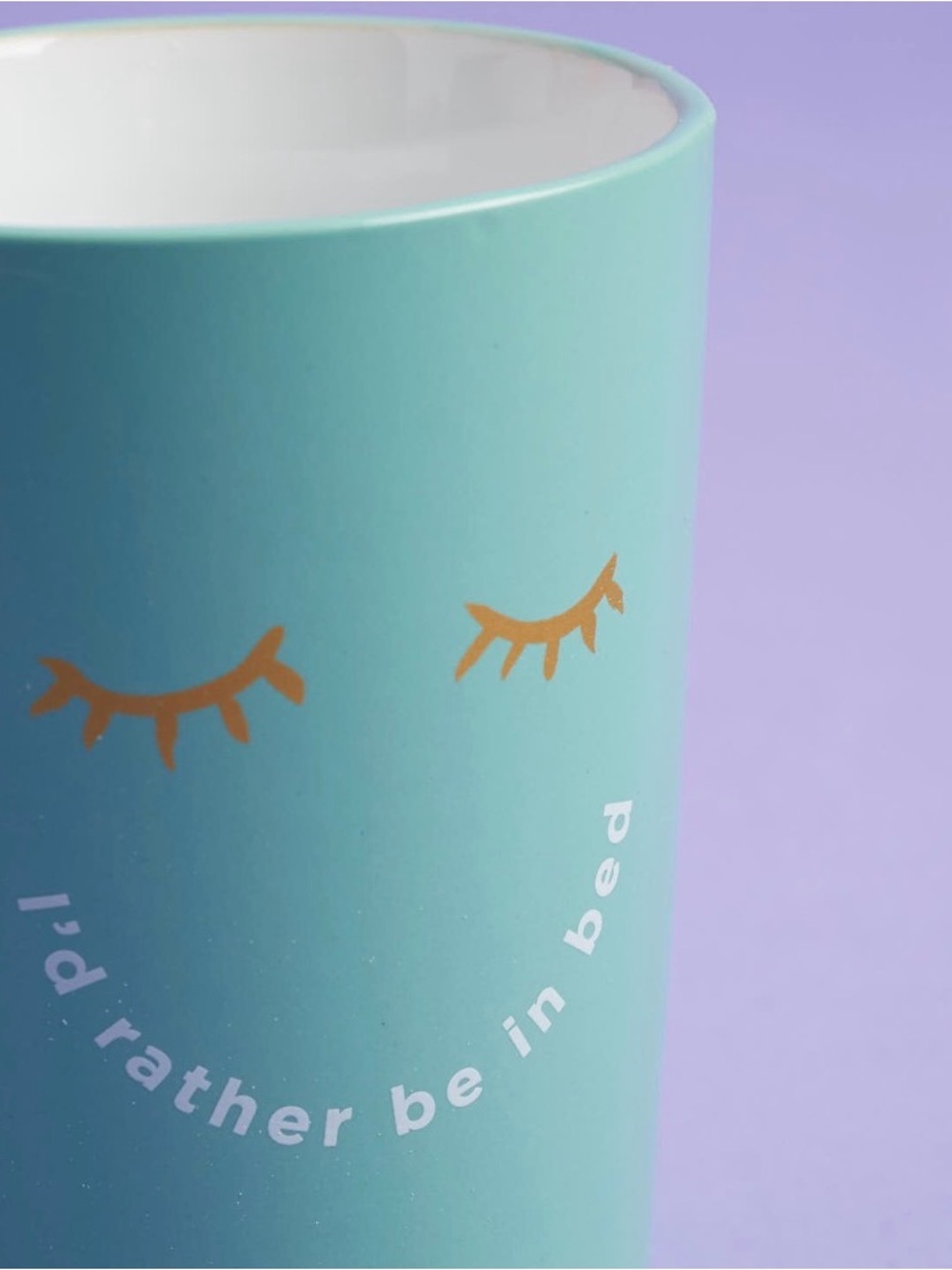 Homemade by Ayesha 15oz ceramic mug “I’d rather be in bed” - New - Picture 2 of 5